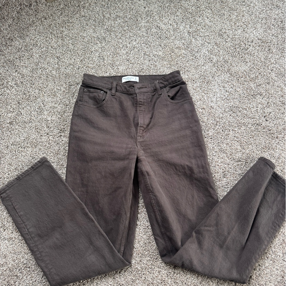 Abercrombie & Fitch Women's High Rise Jeans - Brown